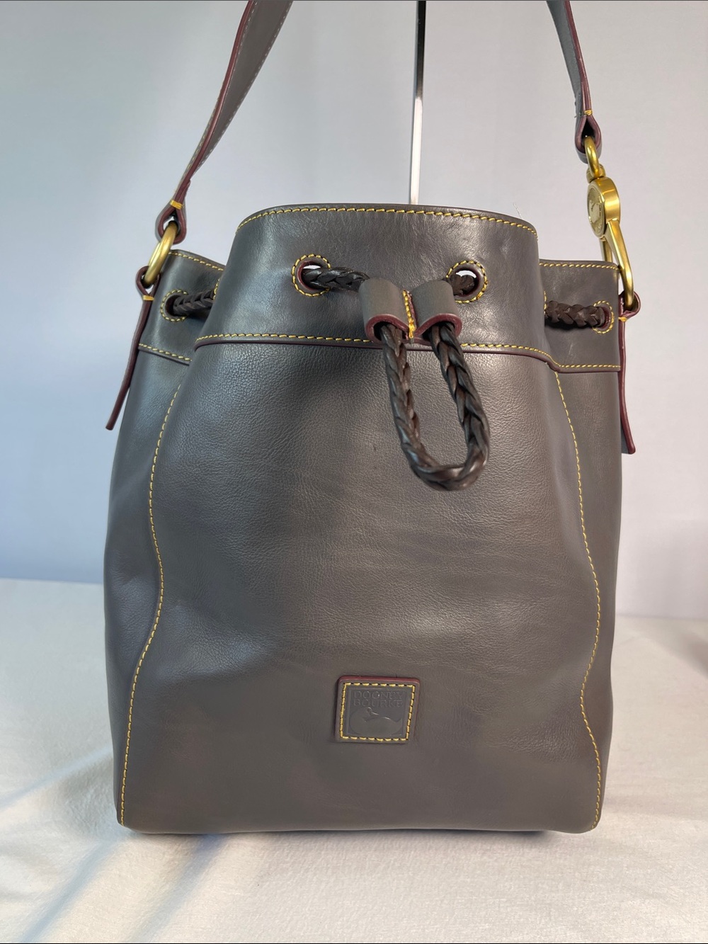 Dooney & Bourke Florentine Hattie Drawstring Leather Bucket Bag